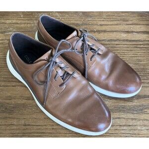 Cole Haan Grand Troy Men’s Size 8.5 M Leather Derby Shoes Tan Brown C33188